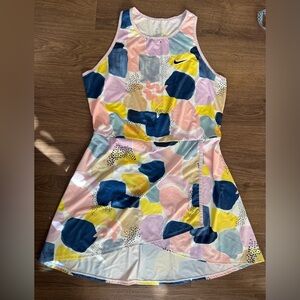 Nike Tennis Court Dri-Fit Dress Faux Wrap Skirt Aussie Pop Graphic Women's Large